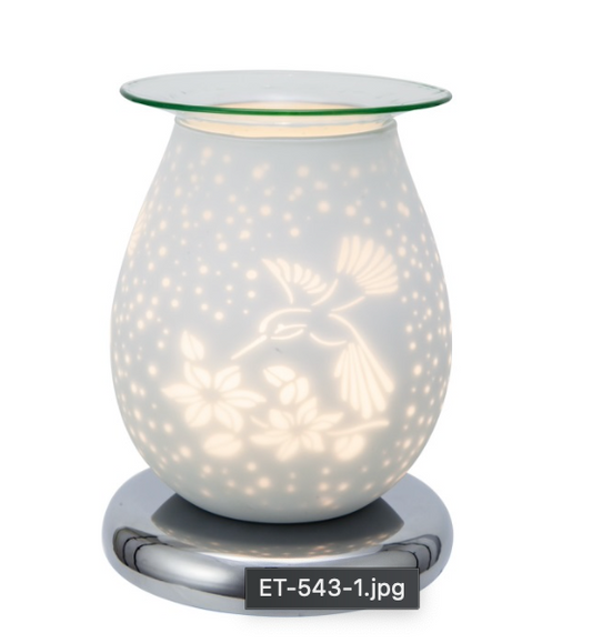 White Hummingbird Light Therapy oil Burner Lamp