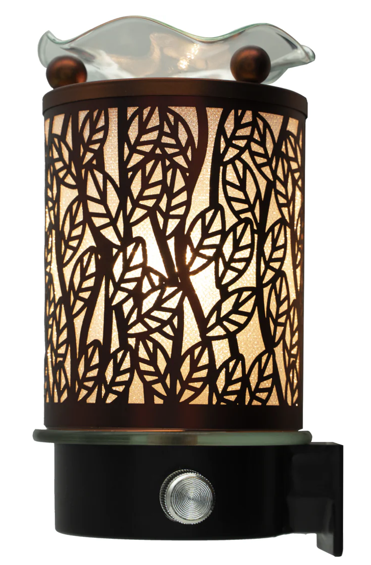 Bronze Leaves Wall Plug-In Therapy Oil Burner